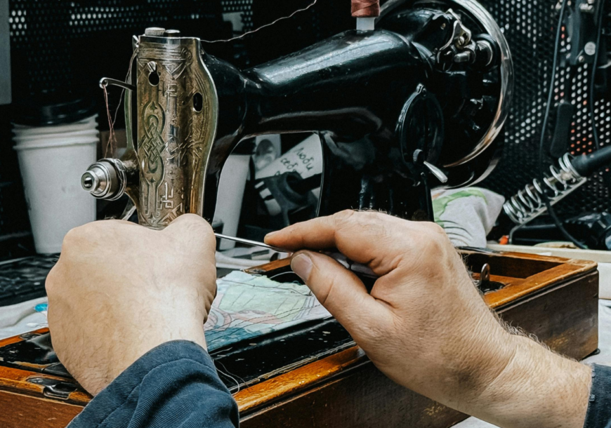 How can you properly sew patches onto your uniform?