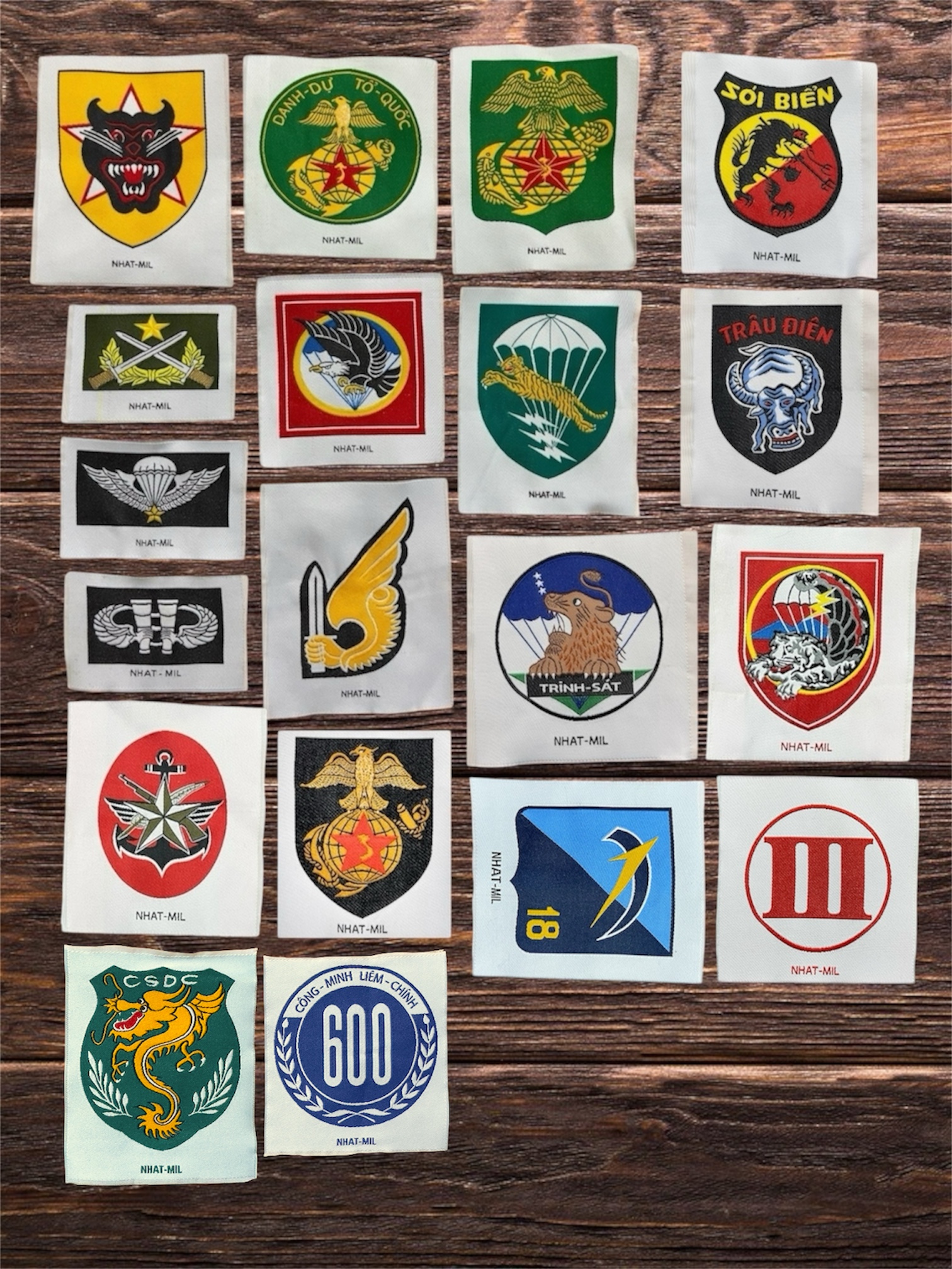 ARVN “silk woven” patches.